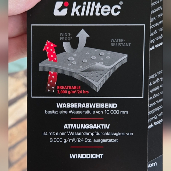 C - NWT Killtec houndstooth logo puffer ski jacket - Picture 7 of 12